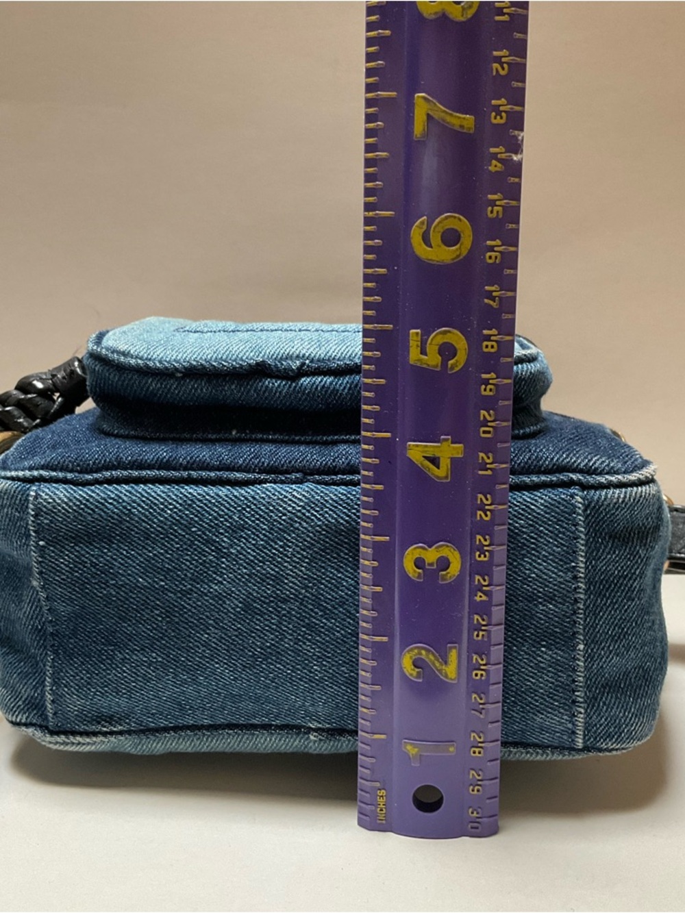See by Chloé Patti Camera Bag Denim Blue & Black Crossbody Blue Jeans top handle - Picture 7 of 16